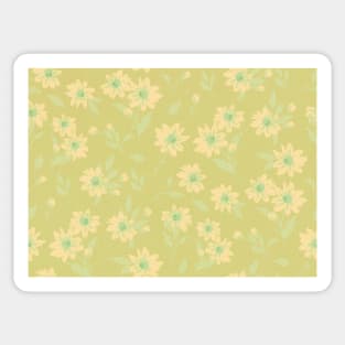 The cute flower pattern in light green spring fresh colours Sticker